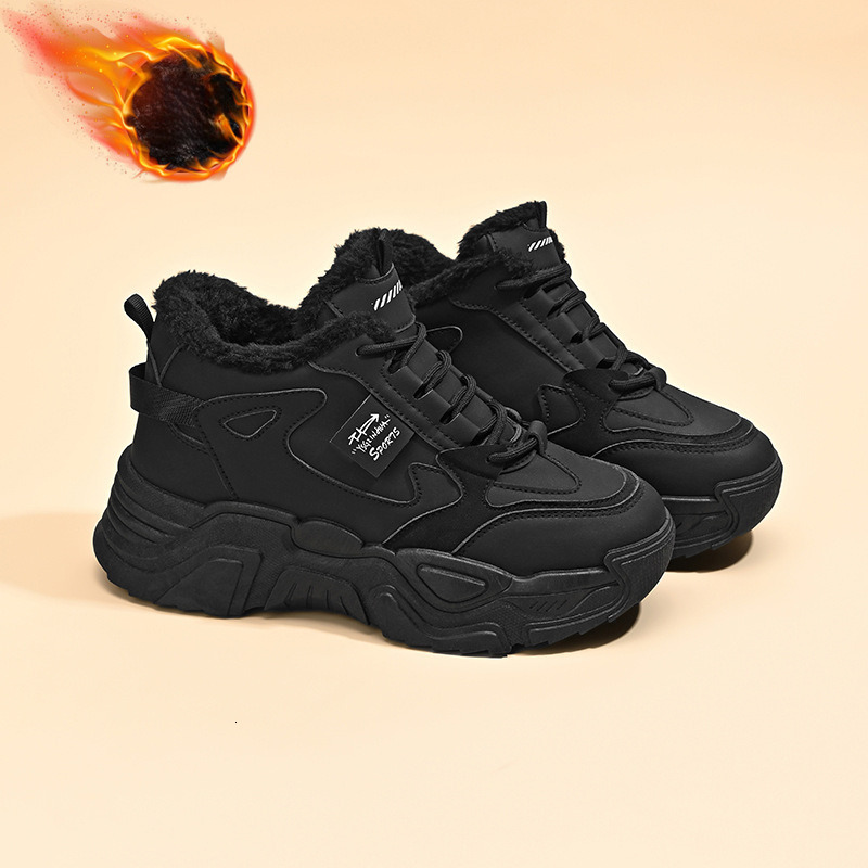 Velvet High Top Women s 2025 Winter Designer s New Thickened Warm Leisure Multi Functional Sports Thick Soled Height Increasing Cotton Shoes