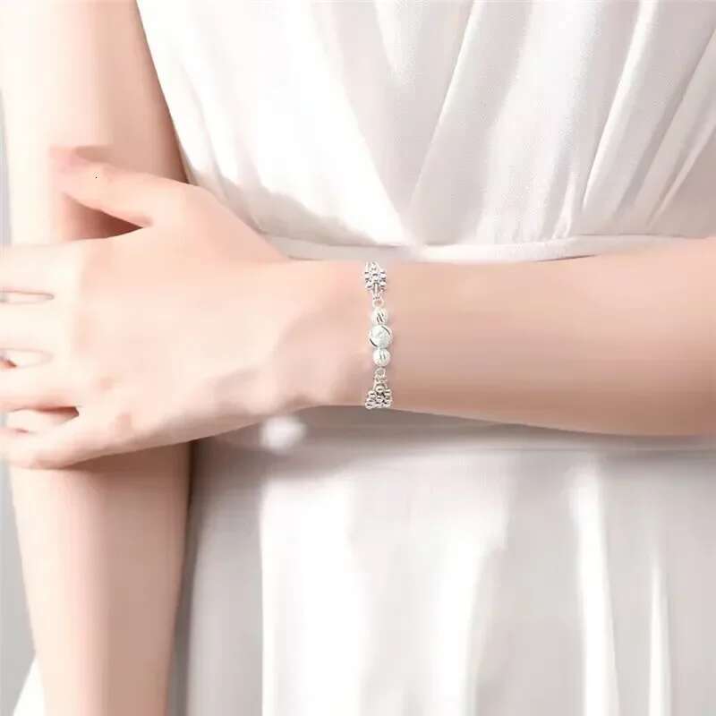 Sterg Sier Bracelet for Woman Vintage Original Lucky Beads Ball Adjustable Bracelets Designer Jewelery Gifts