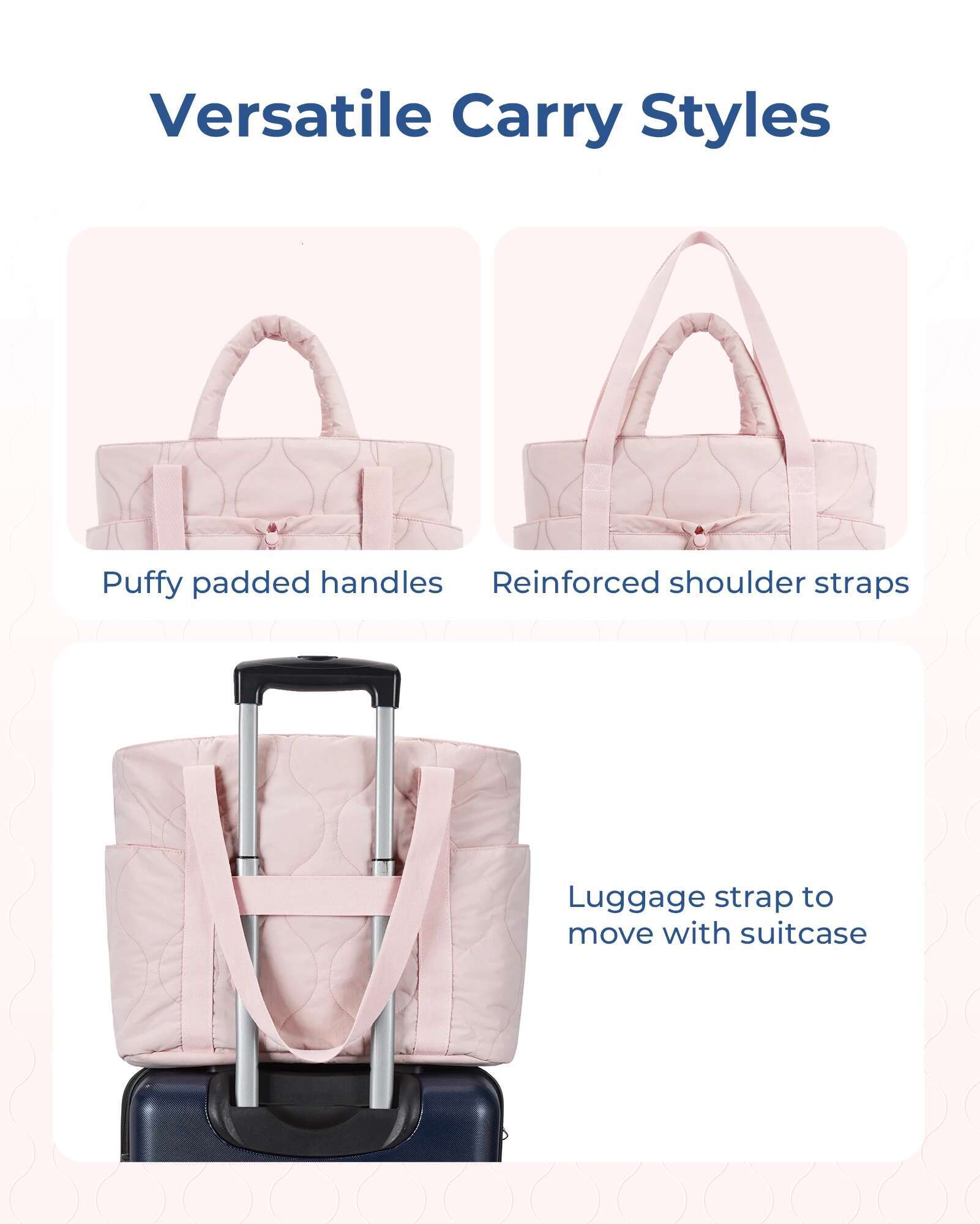 BAGSMART 2024 New Tote Women Shoulder Simple Large Capacity Sport Leisure Travel Mom Going Out Bag