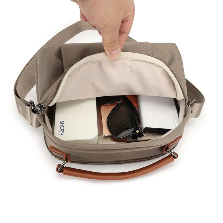 Casual Solid Messenger Waterproof Nylon Shoulder Crossbody Bags For Women 2025 Ladies High Quality Purses And Handbag