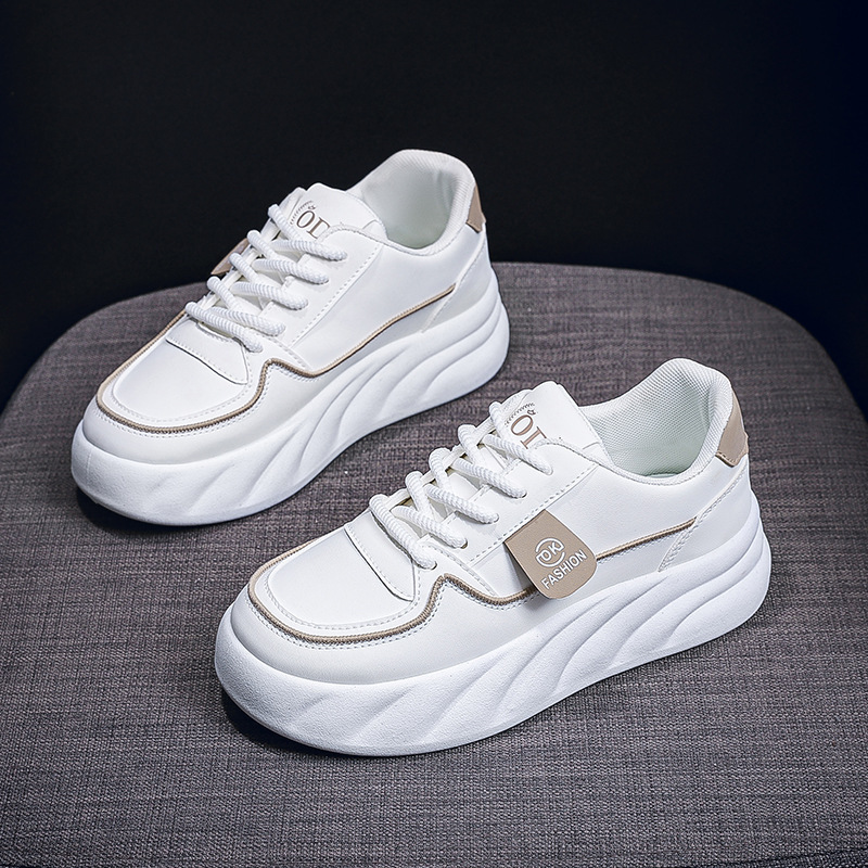 Spring Women s New Breathable White Women's Edition Fashionable Multi Functional Thick Bottom Simple Sports And Leisure Outdoor Shoes