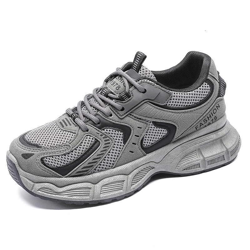 Sports dad for women 2024 spring and autumn season new versatile student Korean version thick sole height increasing casual breathable running shoes