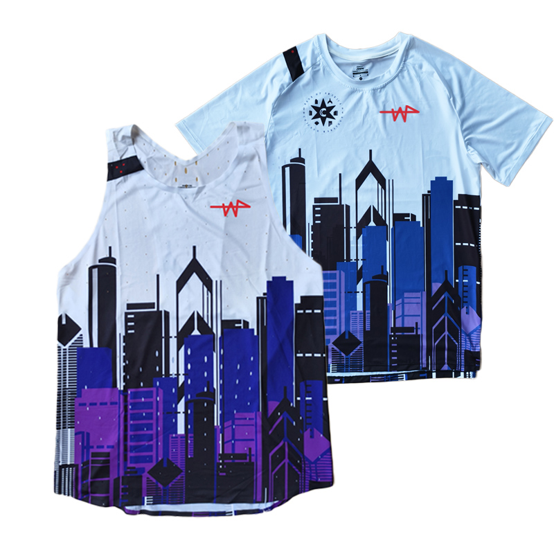 2024 Man Chicago Marathon Custom Singlet Running Suit Track Field Match Eilte Seamless Tank Top Custom logo