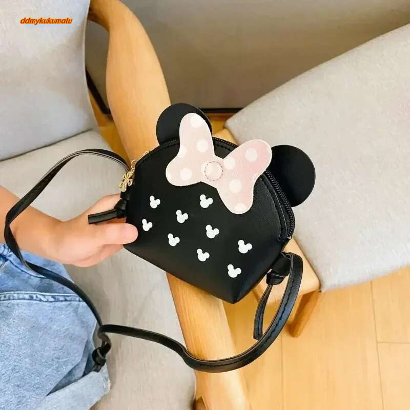 New Princess Girl Purse Crossbody Bags Children Wallet Coin Box Cute Cartoon Bow Kid Money Bowknot Shoulder Bag #ddmykukumalu
