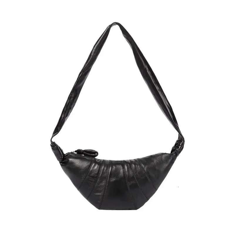 Fashion High Quality Leather Croissant Bags Large Capacity Popular Soft Chest Horn Bun Lady Shoulder Dumpg Bag