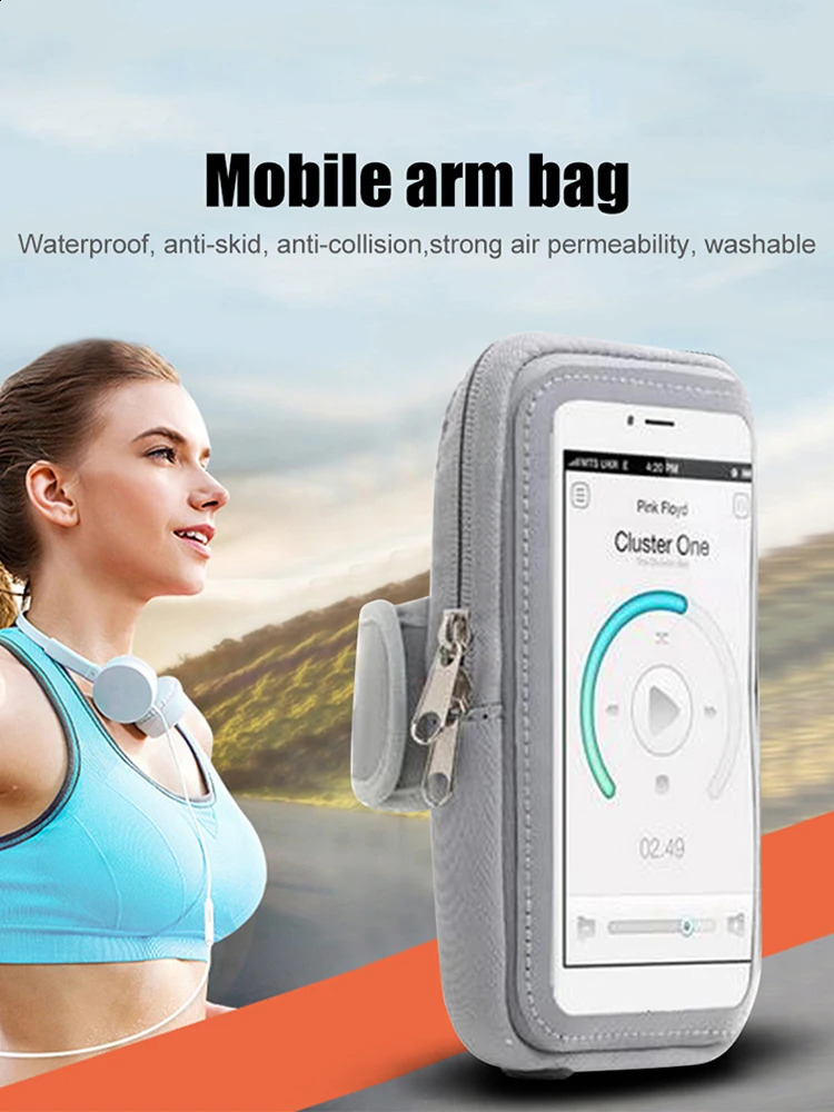 Ship from US Waterproof Sports Cell Phone Arm Bag Men Women Universal Running Case Mobile Pouch Fitness Accessories 250303FBB