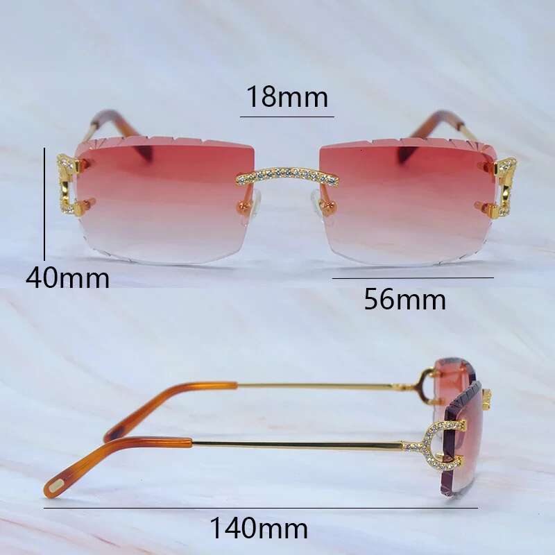 Moissanite Sunglasses Wire C Designer Carter Sun Glasses Vintage Eyewear Frame 012 Small Dia Cut Shades