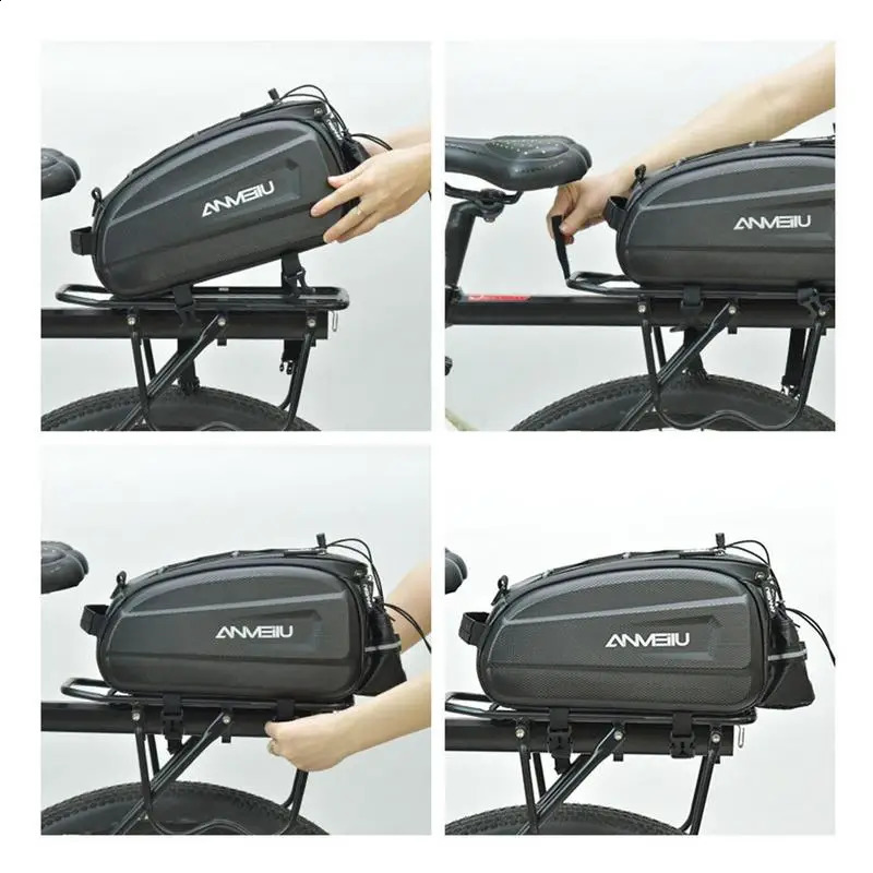 Ship from US Waterproof Bicycle Saddle Bag 6L Large Capacity Bike Tail Trunk Rear Seat Bags Road Mountain Luggage Cargo Rack 250228FBB
