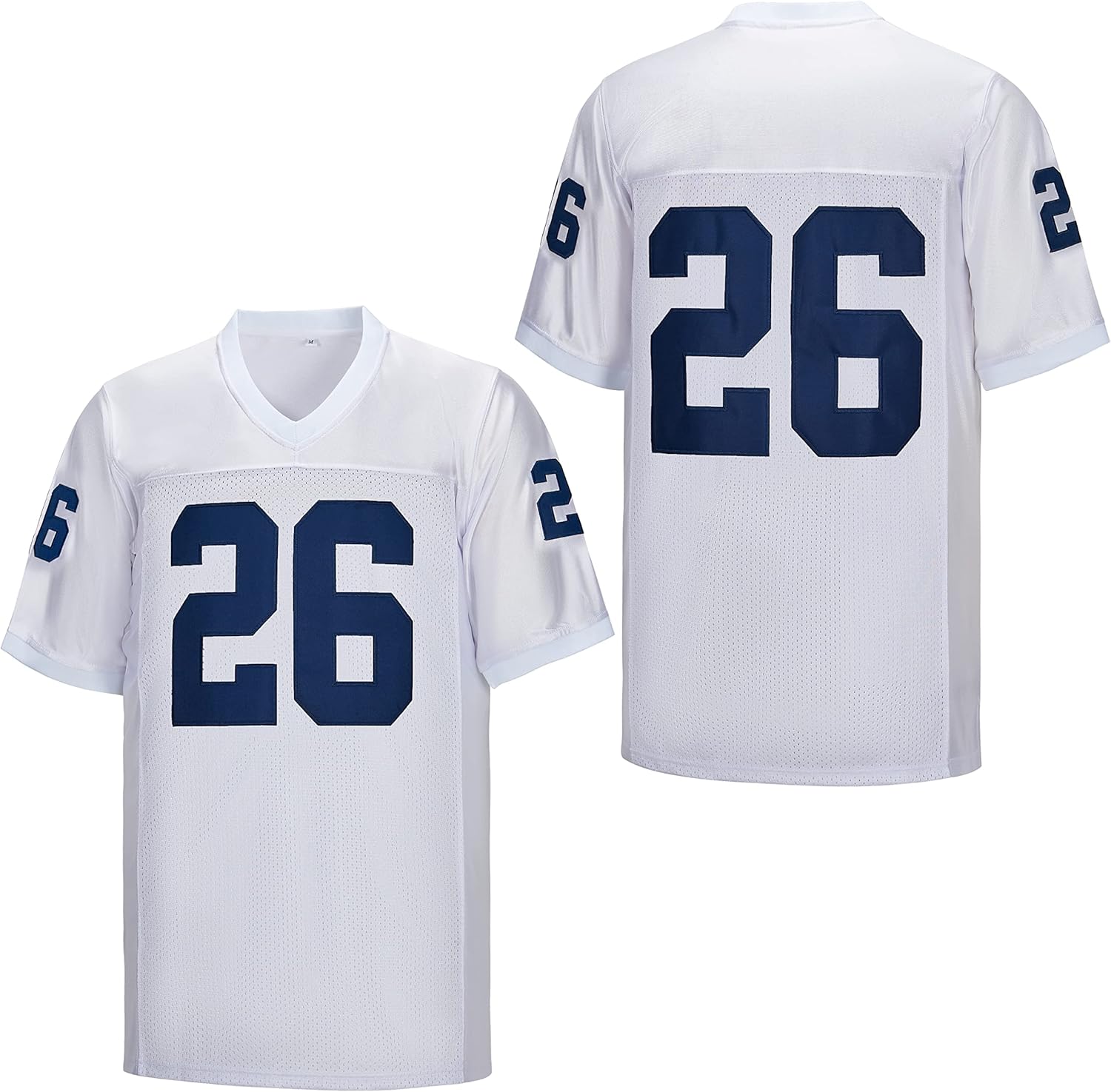 Men's 11 No Name Football Jersey 1 26 31 White ed