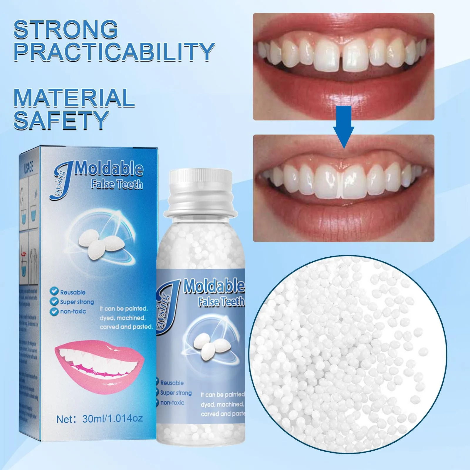 Jaysuing High Quality False Teeth Gel Can be Used To Temporarily Fill Or Fix Missing And Broken Teeth False teeth Sold Glue 250227