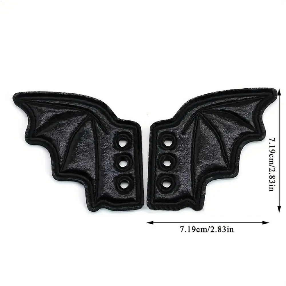1 pair of angel wing shaped girl boots skateboard shoes DIY decoration sports shoes clothing shoes decoration punk expression style Halloween 250218