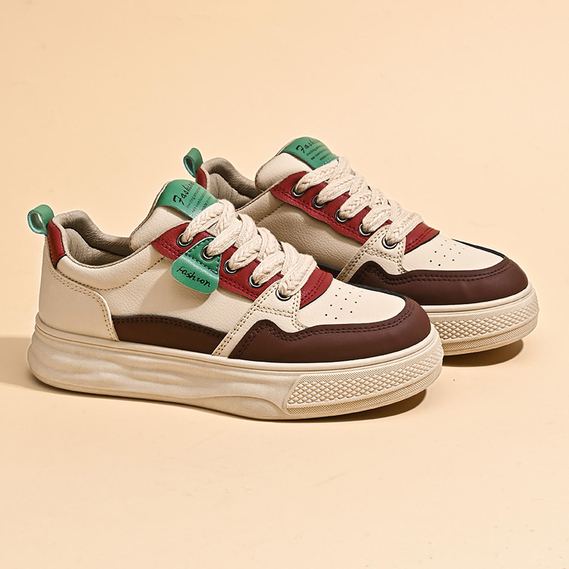 2025 Spring Designer s New Fashionable Little White Shoes With Increased Height And Thick Bottom Outdoor Leisure Sports Board Shoes For Women