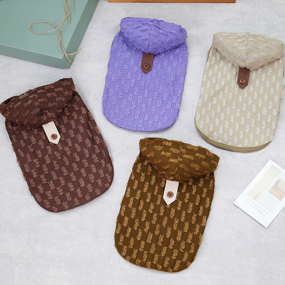New Dog Clothes Spring Summer Thin Breathable Hooded Vest for Small Dogs Teddy Pomeranian Pet Apparel