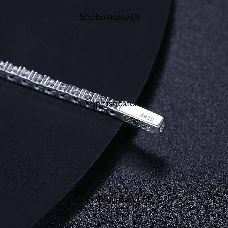 2mm 6/7/8/9 inch D VVS Moissanite Chain Tennis Bracelets For Women Girls Friend Jewelry Sterg Sier Passed Dia Test