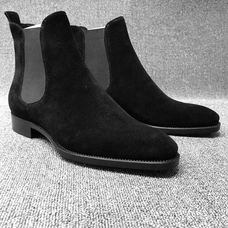 Designer Men Chelsea Boots Luxury Velvet Mens Ankle Boots High Quality Suede Leather Shoes for Men Dress Boots Mens Boots Z250303