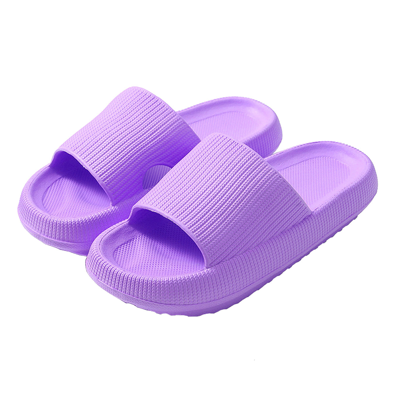 designer sandals 3.2CM Feet Feeling Thick Cool Slippers for Women Summer New Couple EVA Home Heightening Soft Sole Bathroom Men's Shoes