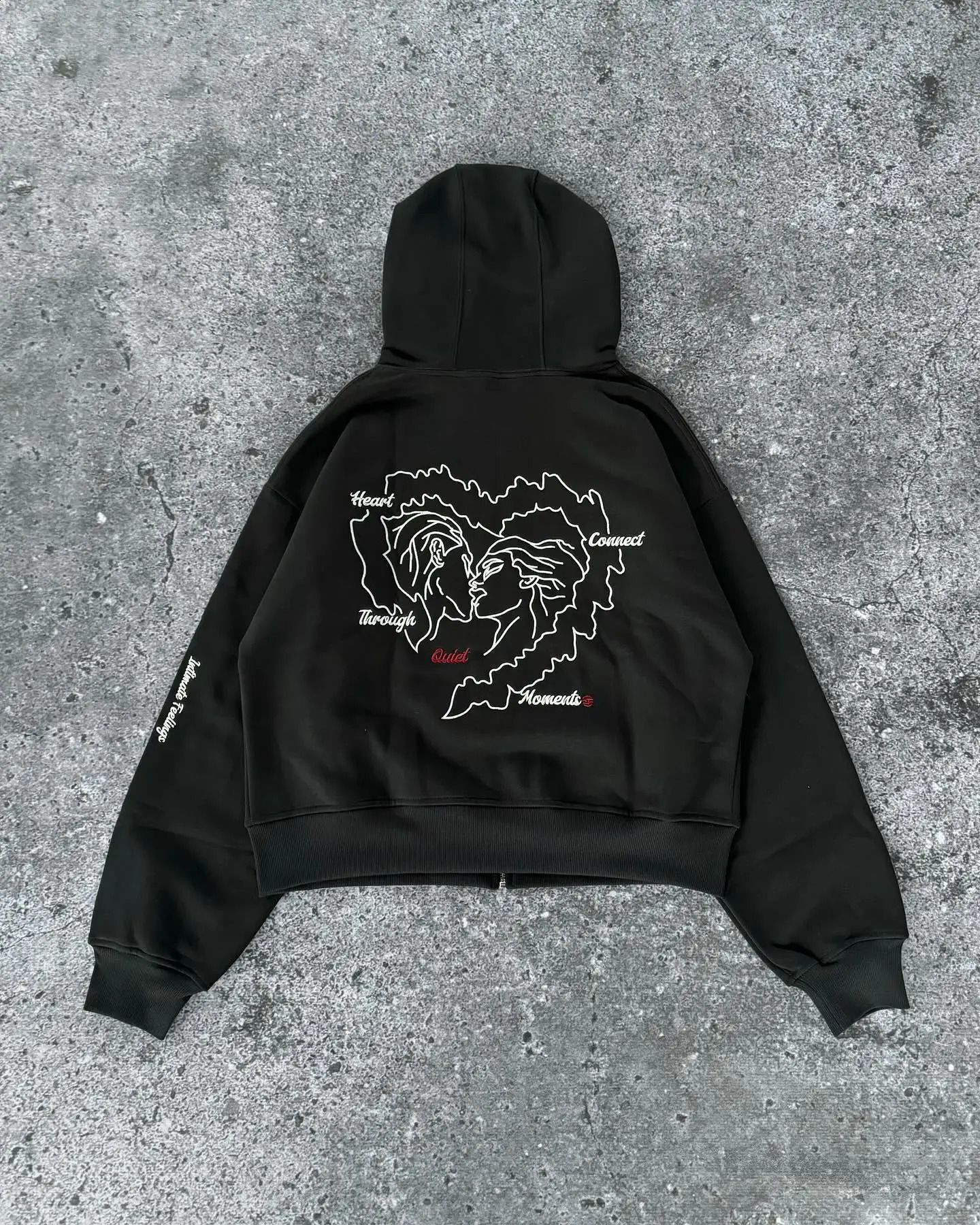 Harajuku Letters print hoodie Jacket for men Y2k fashion couples oversized sweatshirt Goth zip up hoodie men clothing 250225