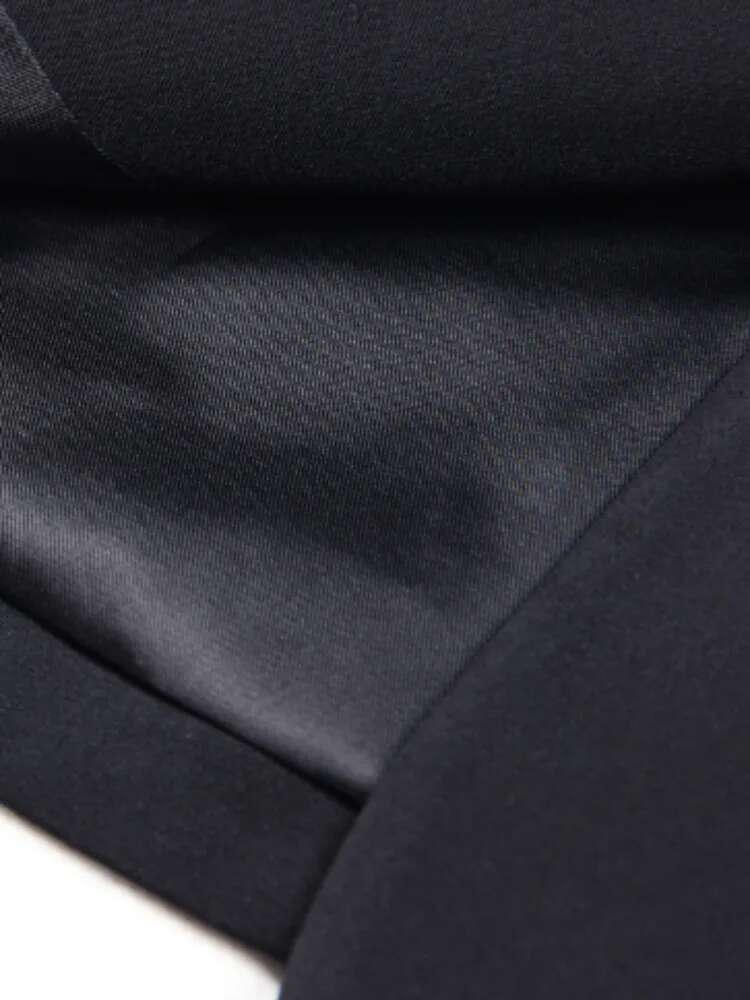 EAM Women Black Embroidered Flares Elegant Blazer New Lapel Long Sleeve Waist Jacket Fashion Tide Spring Autumn 2025 30A2819