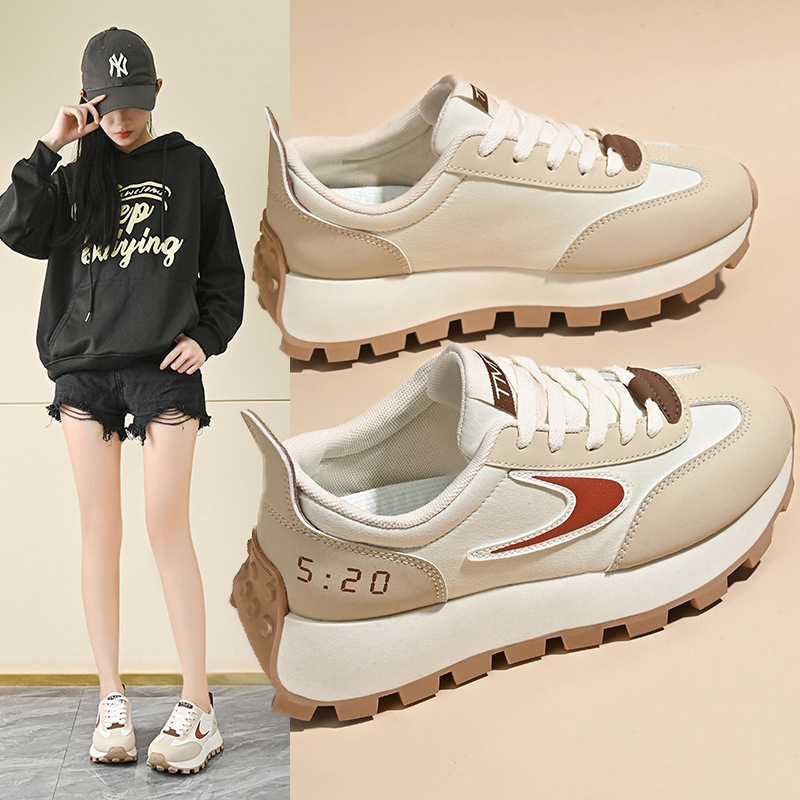 Women's Designer 2025 New Spring And Summer Multi Functional Running Sports Outdoor Training Thick Soled Height Raising Dad Shoes