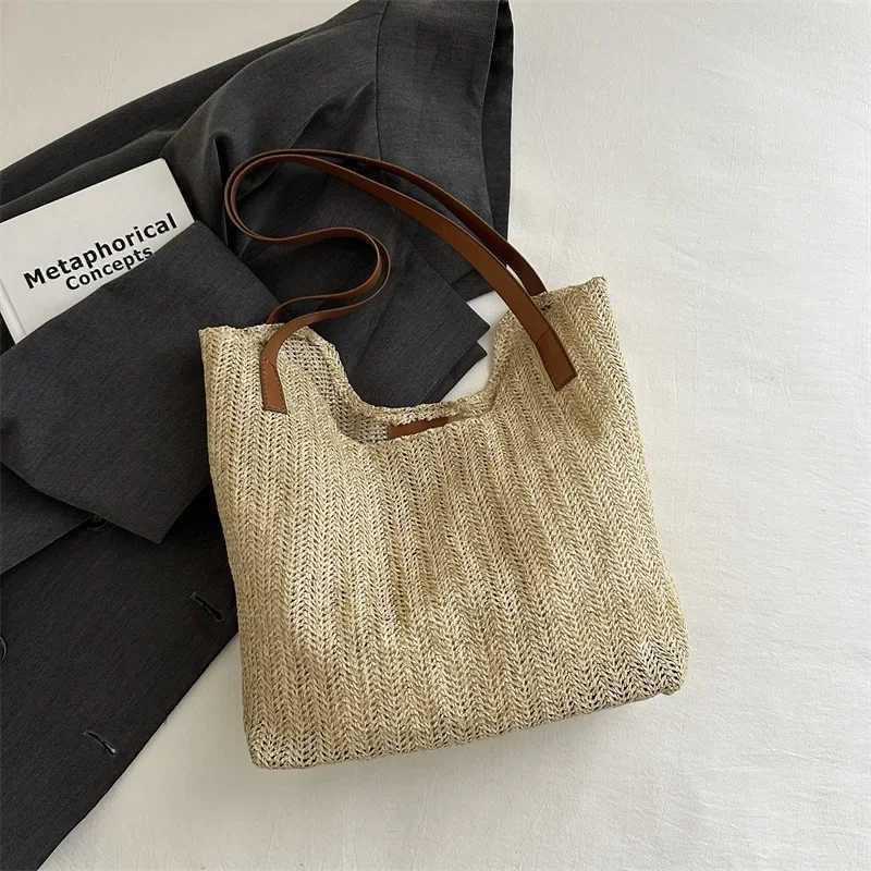 New Arrival Lazy and relaxed bag new summer seaside vacation straw bag single shoulder large capacity woven beach bag T250303
