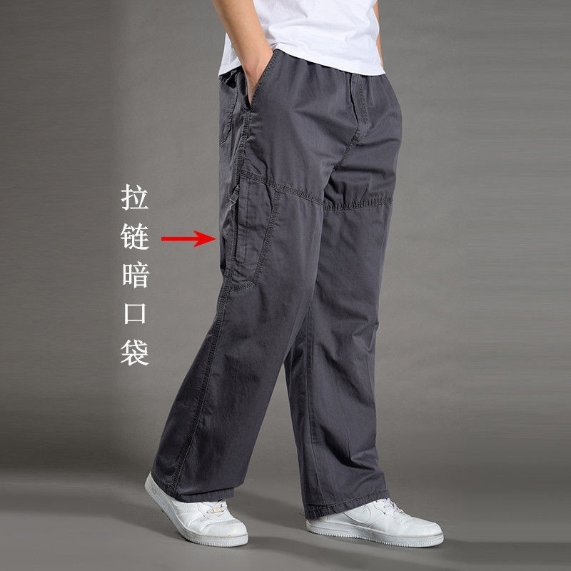 Mens Cargo Pants Summer Spring Cotton Work Wear In Large Size 6XL Casual Climbing Joggers Sweatpants Hombre Autumn Trousers w250228