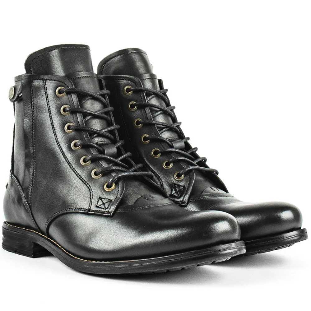 Luxury mens boots Italian handmade mens ankle boots designer tight shoes mens anti slip work boots Botas Para Hombre Z250303