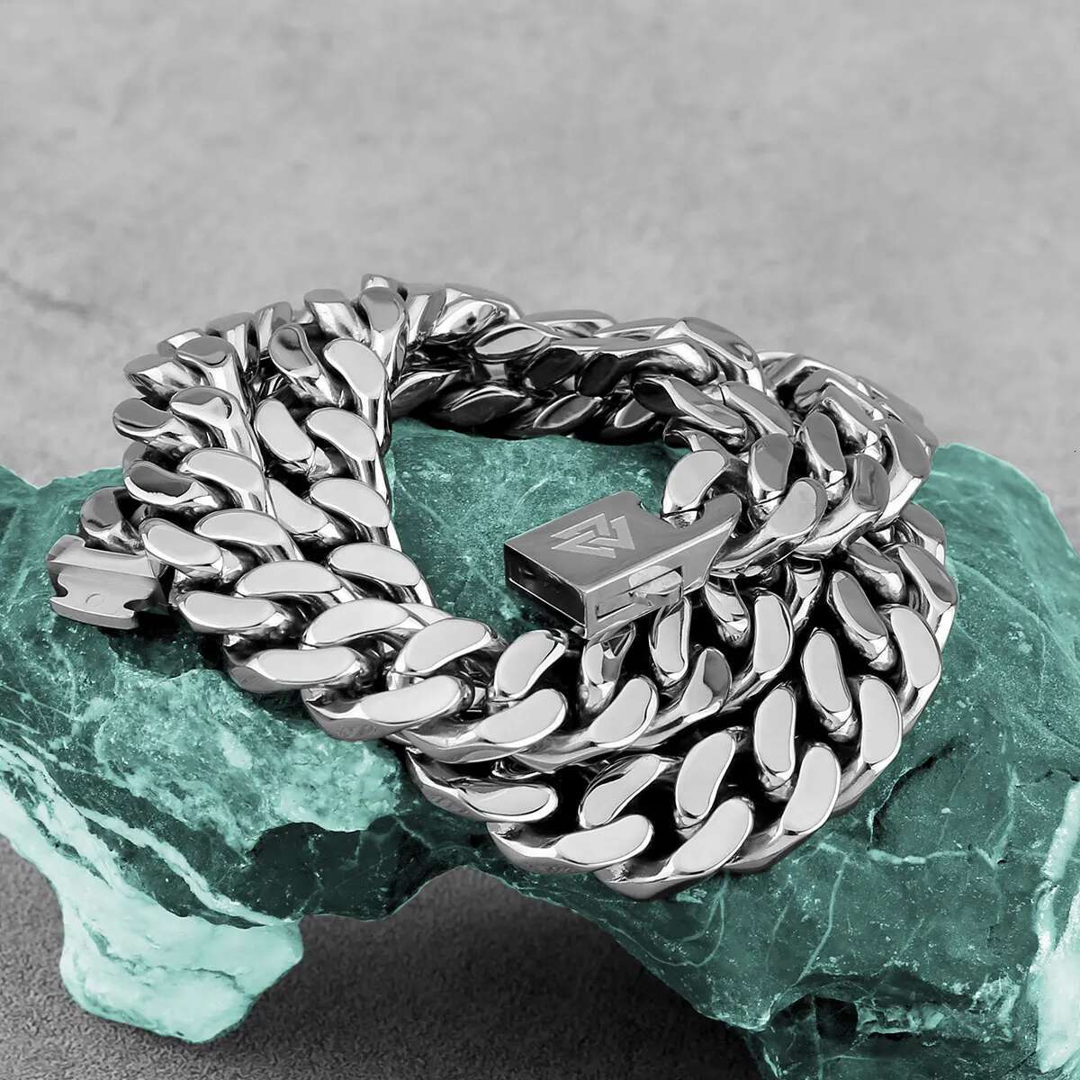 Original Design Men's Cuban Chain Fashion Punk Stainless Steel Thick Necklace Valknut Rune Biker Party Club Jewelry