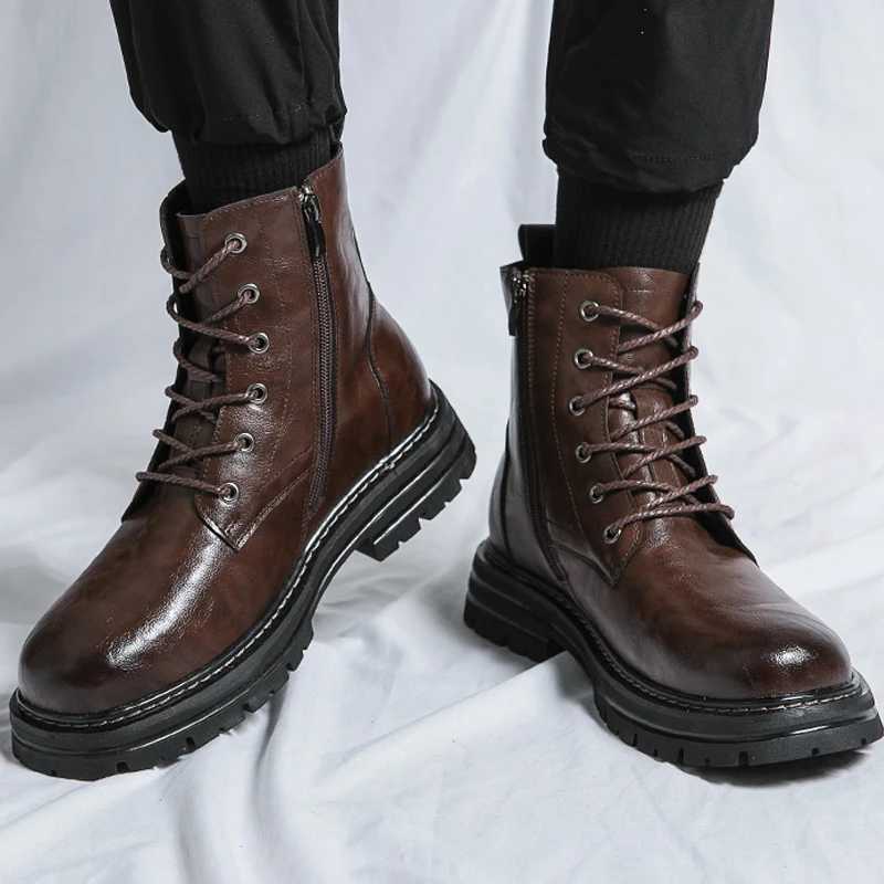 Genuine Leather Handmade Luxury Designer Brand Chelsea Dress Cowboy Man Shoes for Men Casual Business Boots Ankle Boots Footwear Z250303