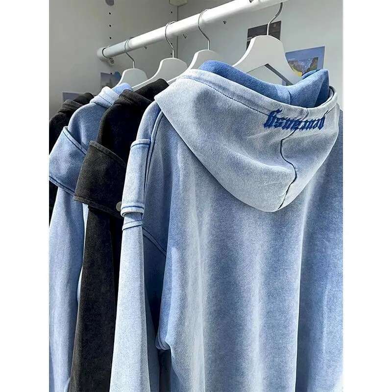 Oversized Hoodies Women Fashion Design Couples Hoodie American Vintage Casual Letter Printied Hooded Coats Autumn Trend Jackets