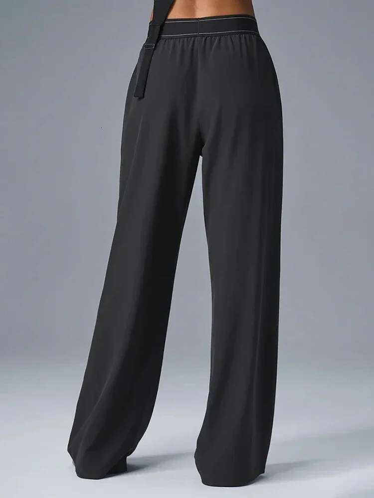 2025 Yoga Suit Up Trouser Sports Women's High Waisted Straight Leg Wide Pants Casual Outdoor Comfortable Versatile