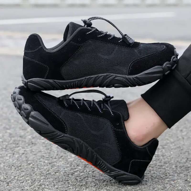 New and men's breathable mesh barefoot wide toe shoes women's flat hiking