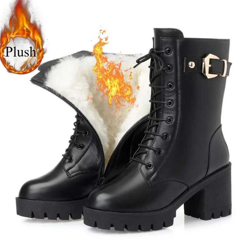 Luxury Womens Boots Winter Warm Women Snow Boots Fashion High Quality High Heels Comfort Platform Women Short Boots Womens Boots Z250303