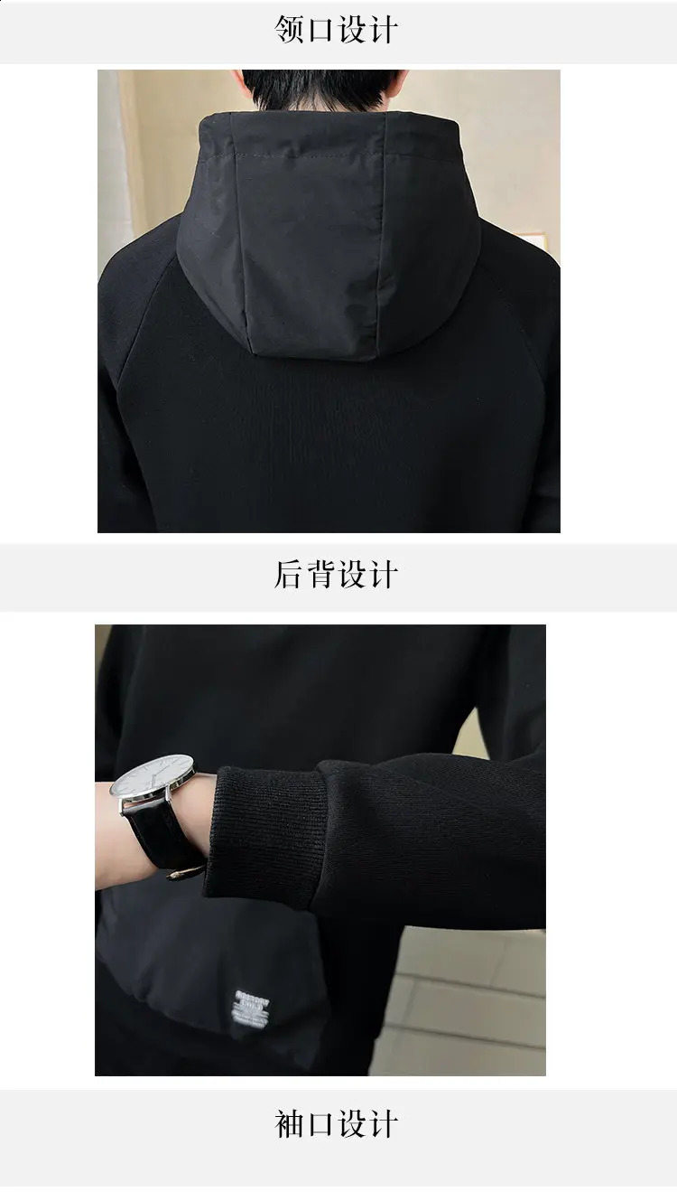 Spring er Techwear Button Hooded Tracksuit Y2K Men Cotton Cargo Hoodie Fashion Mens Patch Stitch Pocket White Hoodies 250226