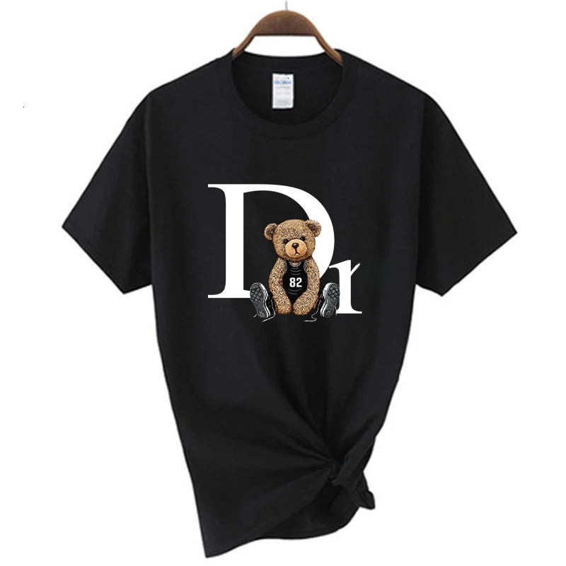 2025 New Cute Bear Printed Women's T-shirt Summer Pattern Fashion Designer Women's T-shirt Women's Clothing Free Shipping1