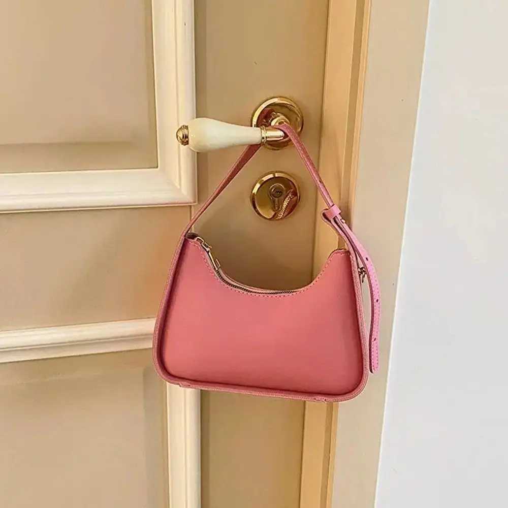 Retro solid color handbag new womens fashion handbag PU leather waterproof bottom bag casual womens shoulder bag Y250303