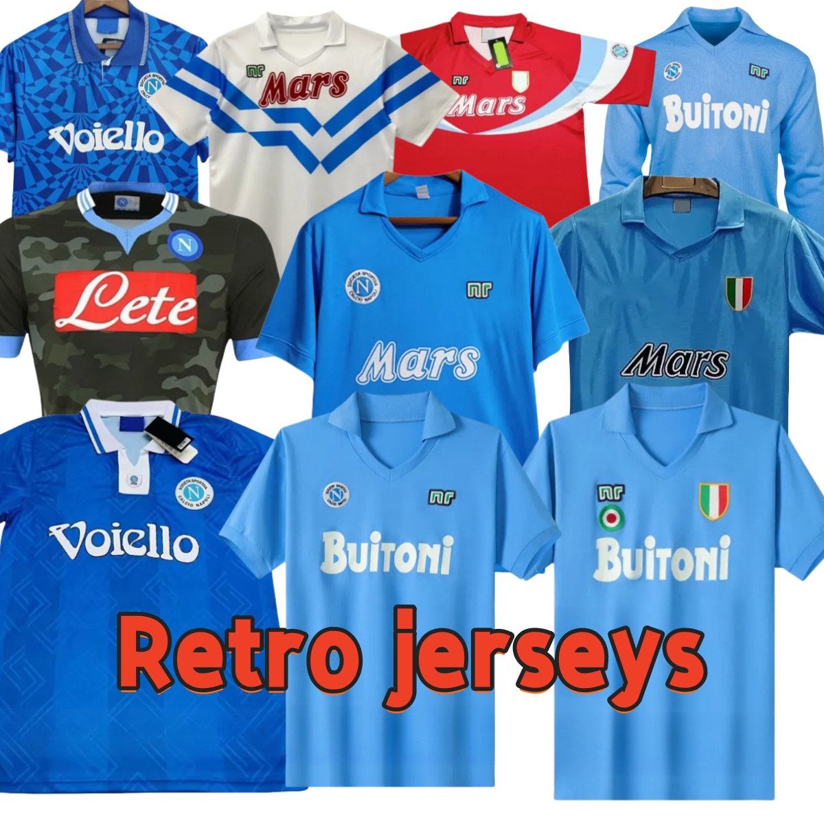 1987 88 89 NaPoLi Retro Soccer Jerseys 1990 1991 93 94 Coppa Italia SSC Napoli MARADONA ZOLA Classic Vintage Neapolitan Long sleeve 2013 14 Football Shirts men .456