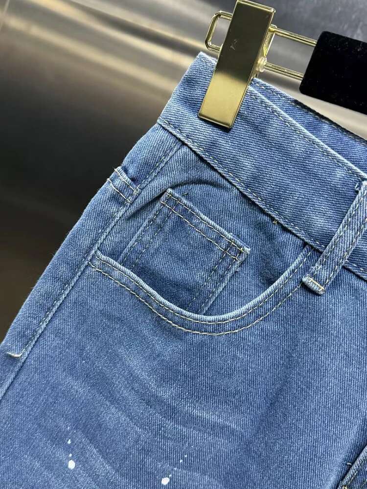 VGH Casual Hollow Out Spliced Lace Solid Jeans For Women High Waist Patchwork Pockets Minimalist Loose Wide Leg Pants Female New
