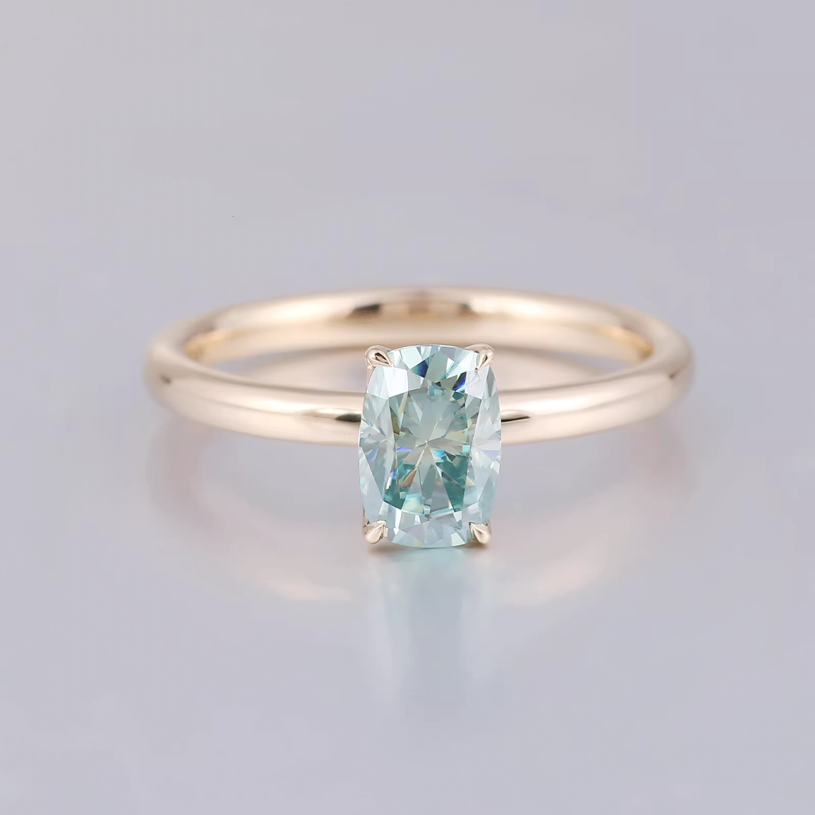 10k blue-green pyroxene ring classic style anniversary gift for boutique jewelry wedding