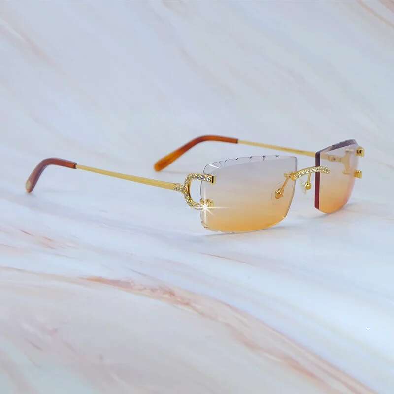 Moissanite Sunglasses Wire C Designer Carter Sun Glasses Vintage Eyewear Frame 012 Small Dia Cut Shades
