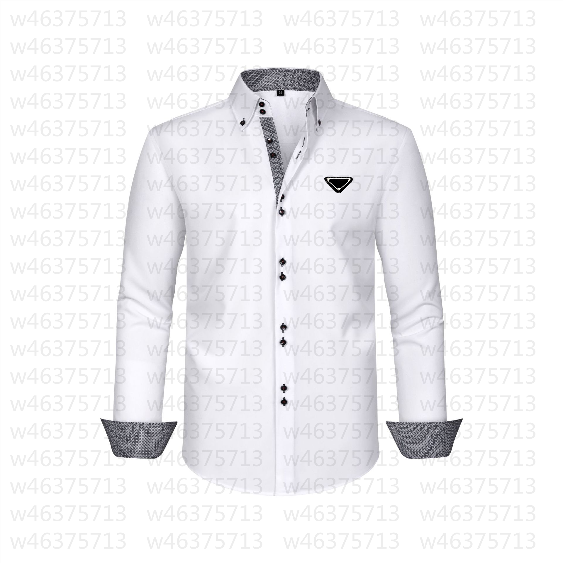 Designers Mens casual shirts quality designer business tees classic long Sleeve Shirt solid color letter spring autumn blouse plus size M-XXXL