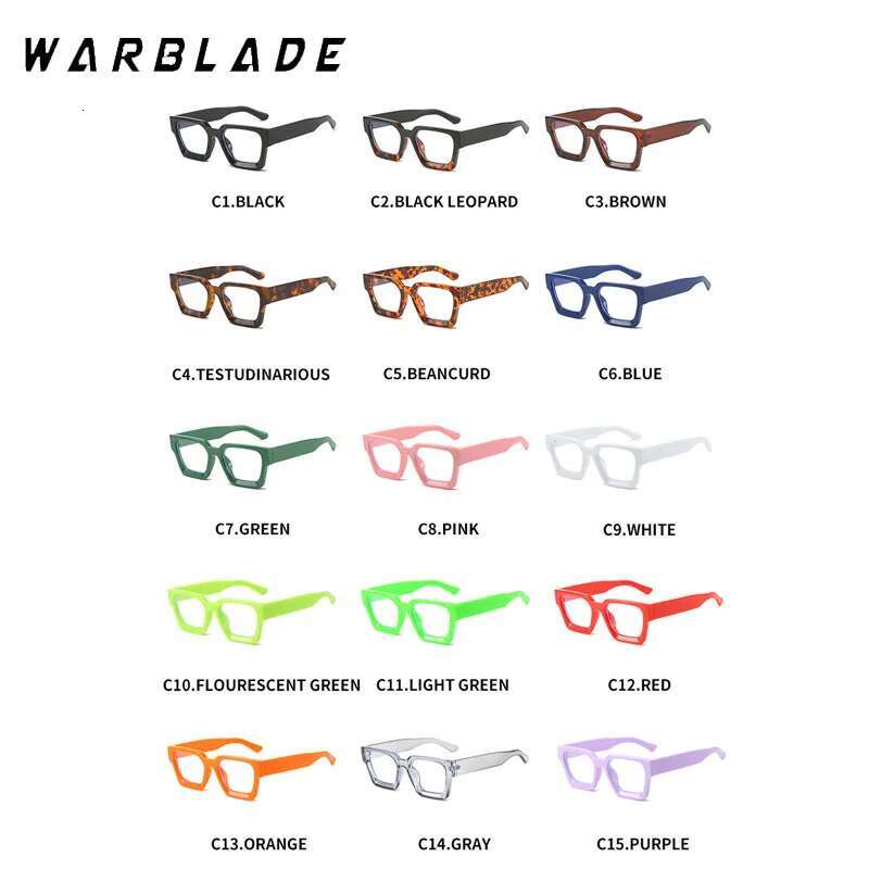2025 Transparent Computer Frame Women Men Anti Blue Light Square Eyewear Blocking Glasses Optical Spectacle Eyeglass