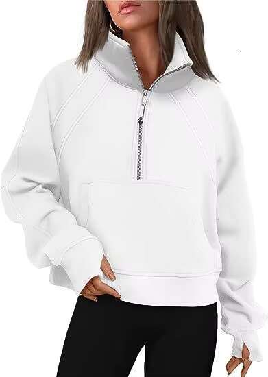 New Stand Collar Long Sleeve Zipper Pullover Women's Fashion Casual Hoodies For Women