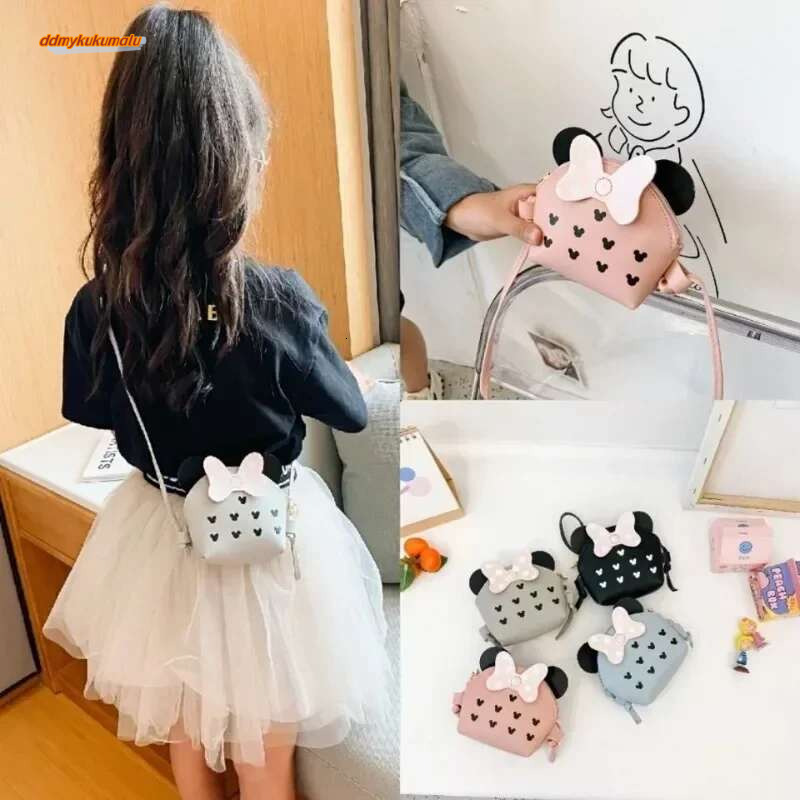 New Princess Girl Purse Crossbody Bags Children Wallet Coin Box Cute Cartoon Bow Kid Money Bowknot Shoulder Bag #ddmykukumalu
