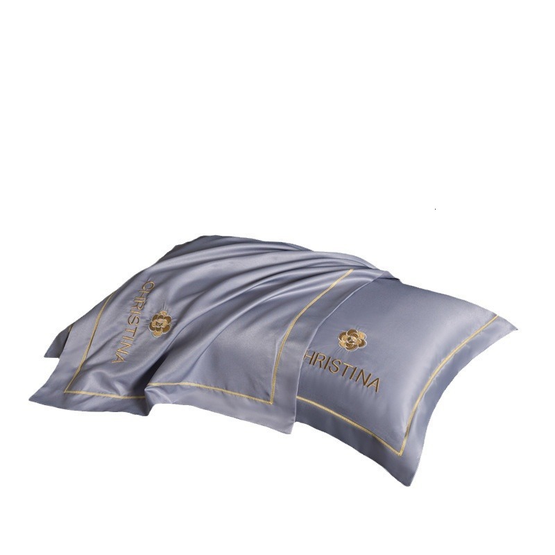 Europe/ us cold comfort ice silk pillowcase single and double person monoembroidered pillowcase