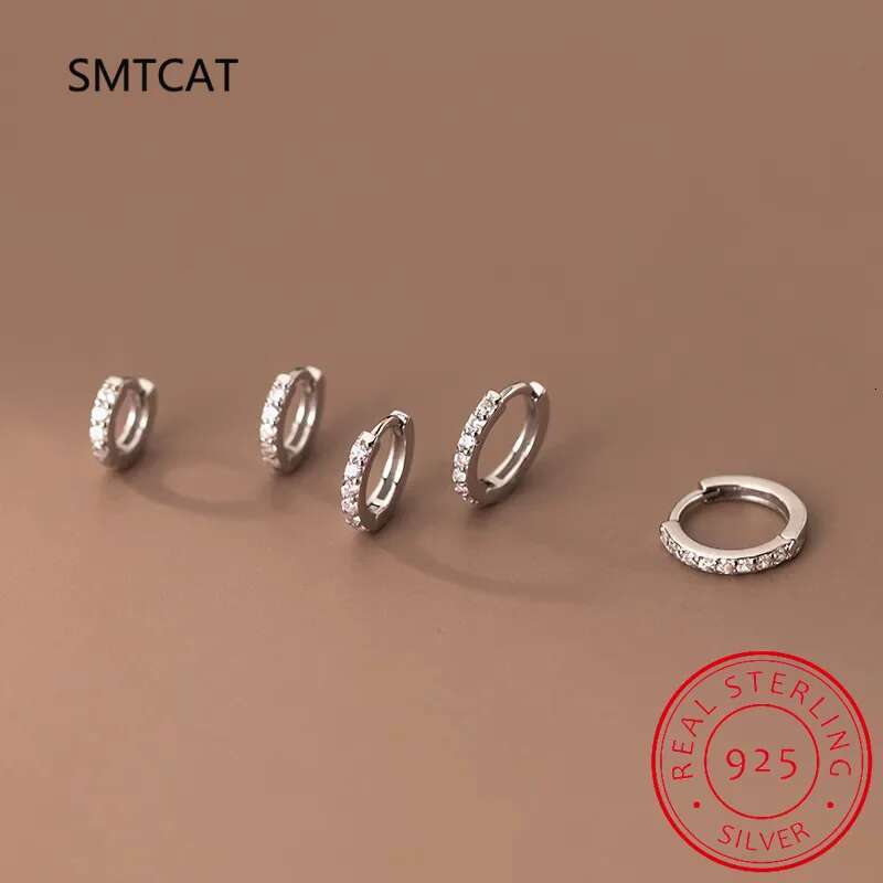 D Color Moissanite Hoop For Women Sterg Sier Gold Plated 6/7/8/9mm Versatile Classic Hie Earrings