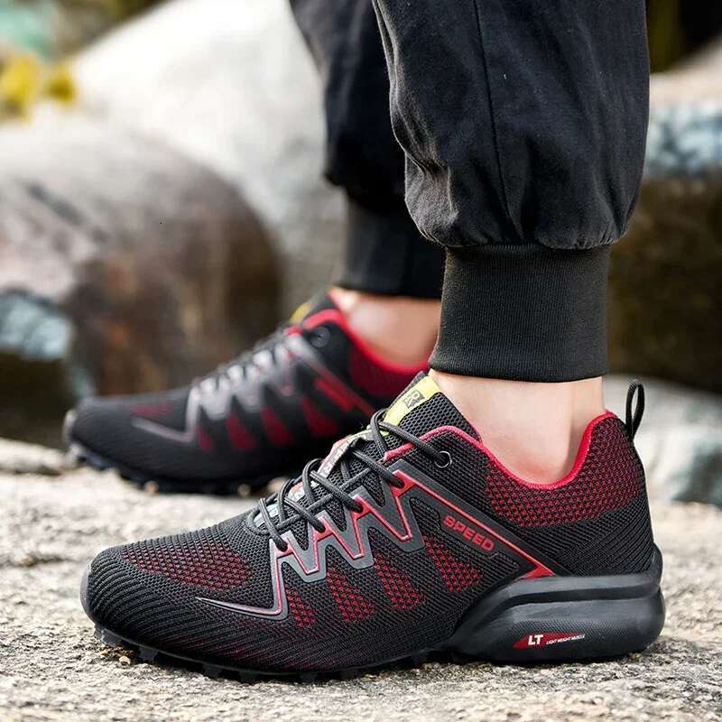 Men Hiking Trekking Climbing Shoes Mountain Outdoor Trainer Non-slip Hunting Tourism Male Comfy Sport Trail Soft