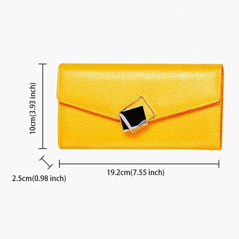 Women's Bags Designer WalletsMade of Genuine Leather Folding Long HighQuality Women's PursesCoin Pocket RFID Card Holder Clutch Bag