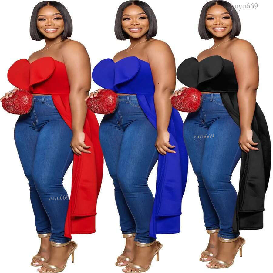 And Bulk Wholesaletanks Camis Boutique Solid Tube Top Fashion Irregular Heart Panelled Crop Tops Tanks Women Party Club Corset Top Designer