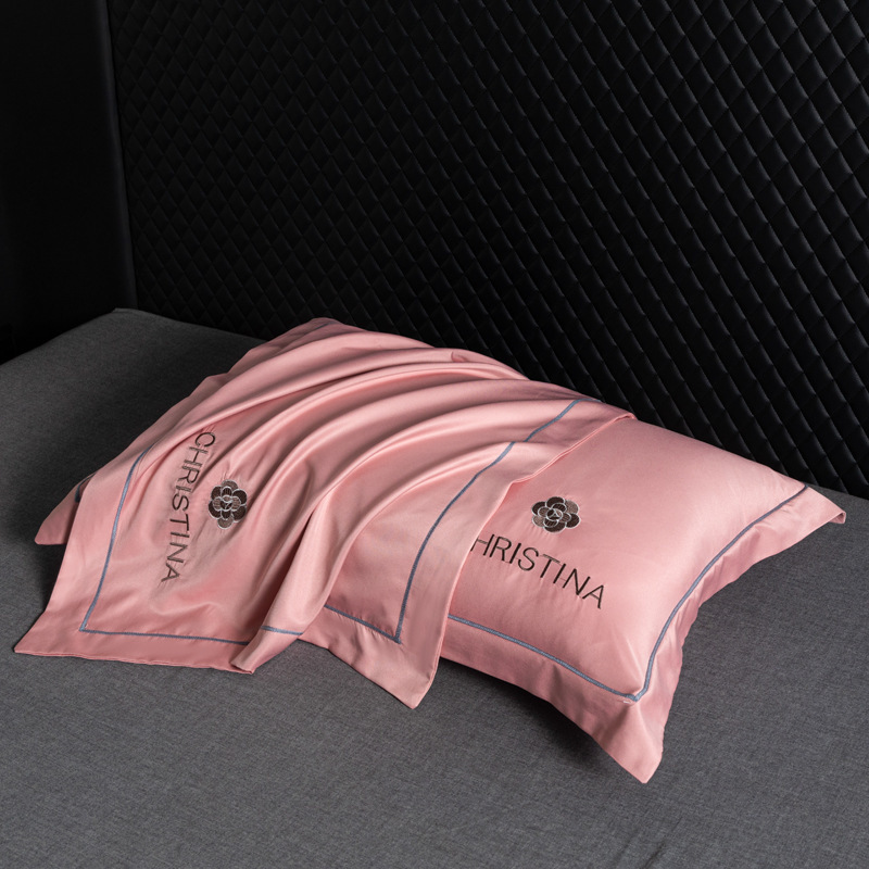 Europe/ us cold comfort ice silk pillowcase single and double person monoembroidered pillowcase