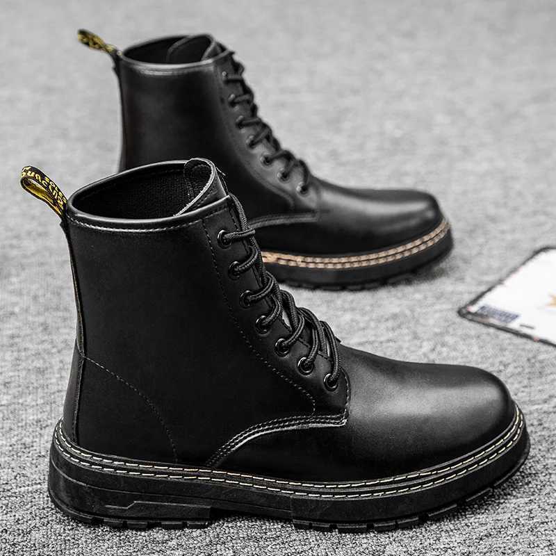 Motorcycle Boots Man Black Shoes Ankle Boot Anti-slip Wear-resistant High Top Spring and Autumn Main Push Trendy Comfortable Z250303
